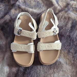 a new day Cream Pearl-Accent Women Sandals